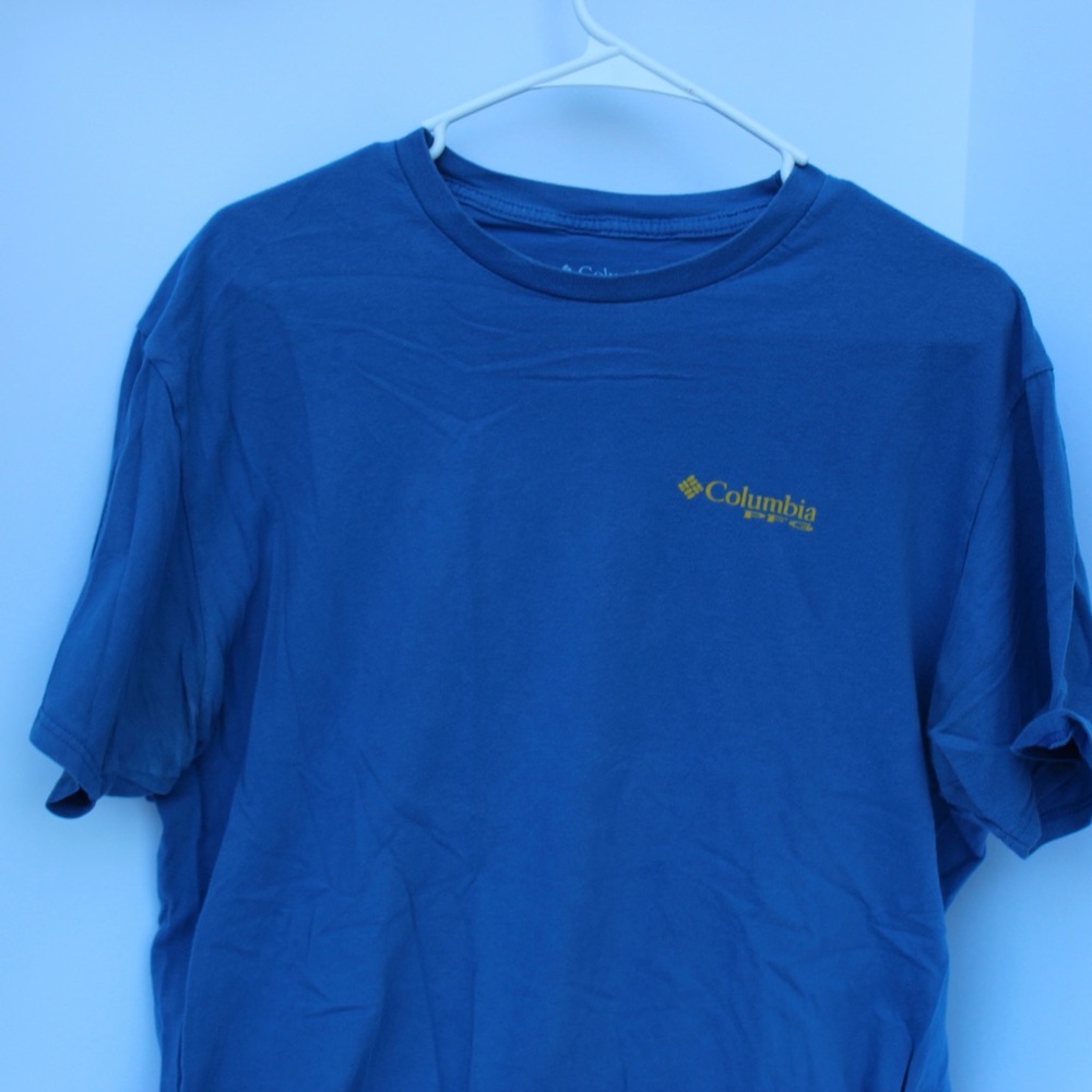 Columbia PFG Performance Fishing Gear Tee • XL • Blue